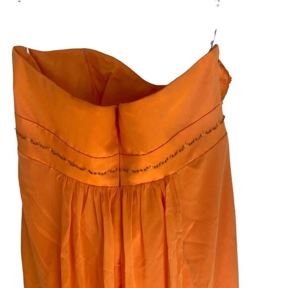 Y2K David's Bridal Formal Dress Size 18 Strapless Empire Waist Embellished Bodic - Picture 6 of 6